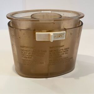 Vintage Cuisinart DLC-7 Super Pro Food Processor Chute Only in Amber Color